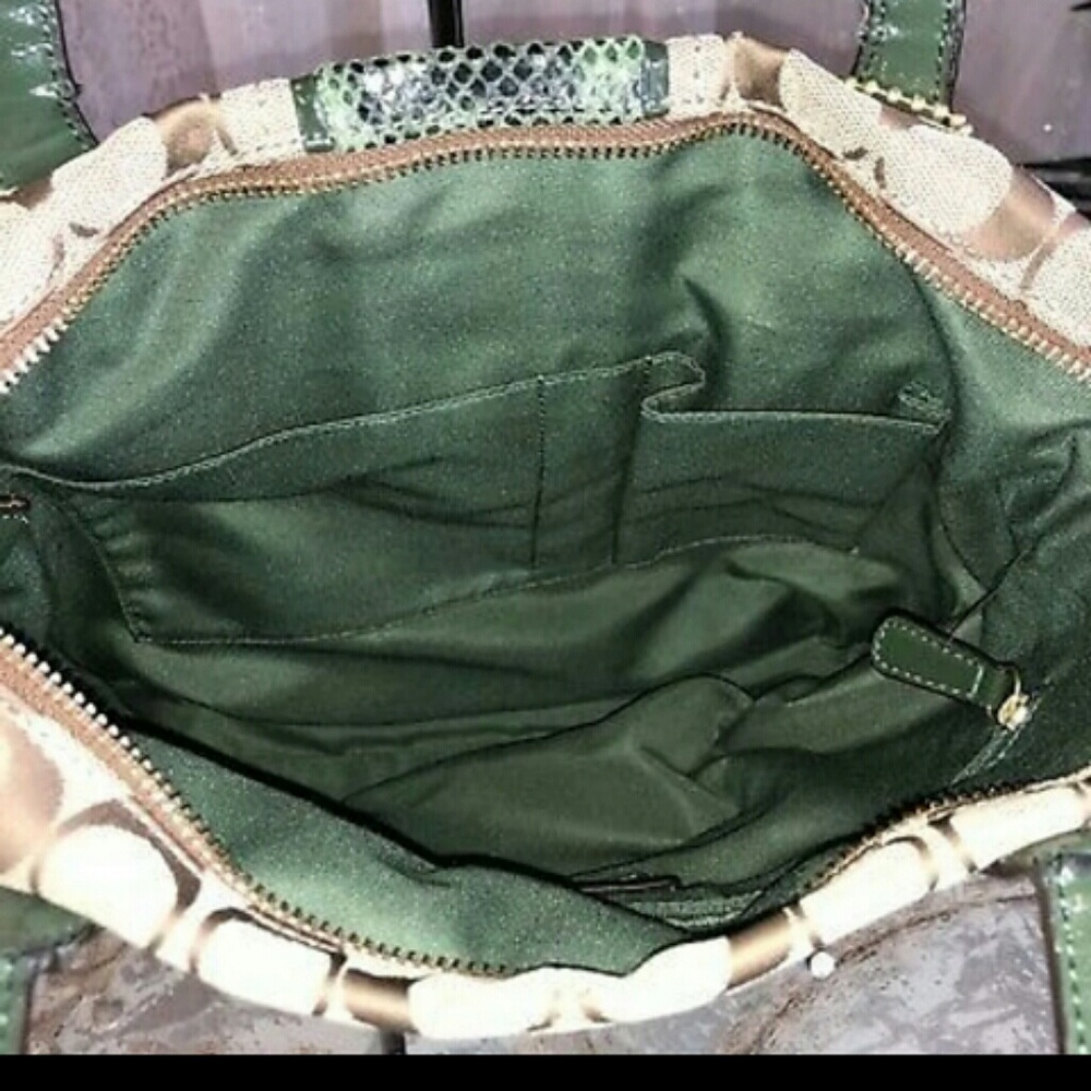 Coach Signature Stripe Python Purse - Picture 5 of 7